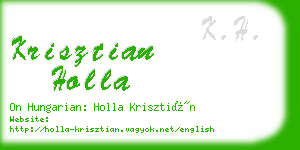 krisztian holla business card